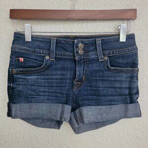 Hudson Ruby Mid-Thigh Flap Pocket Stretch Denim Jean Shorts Women's Size 24